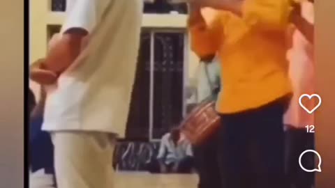 Radical Hindus entered a mosque and played band in attempt to disrupt the Muslim prayer