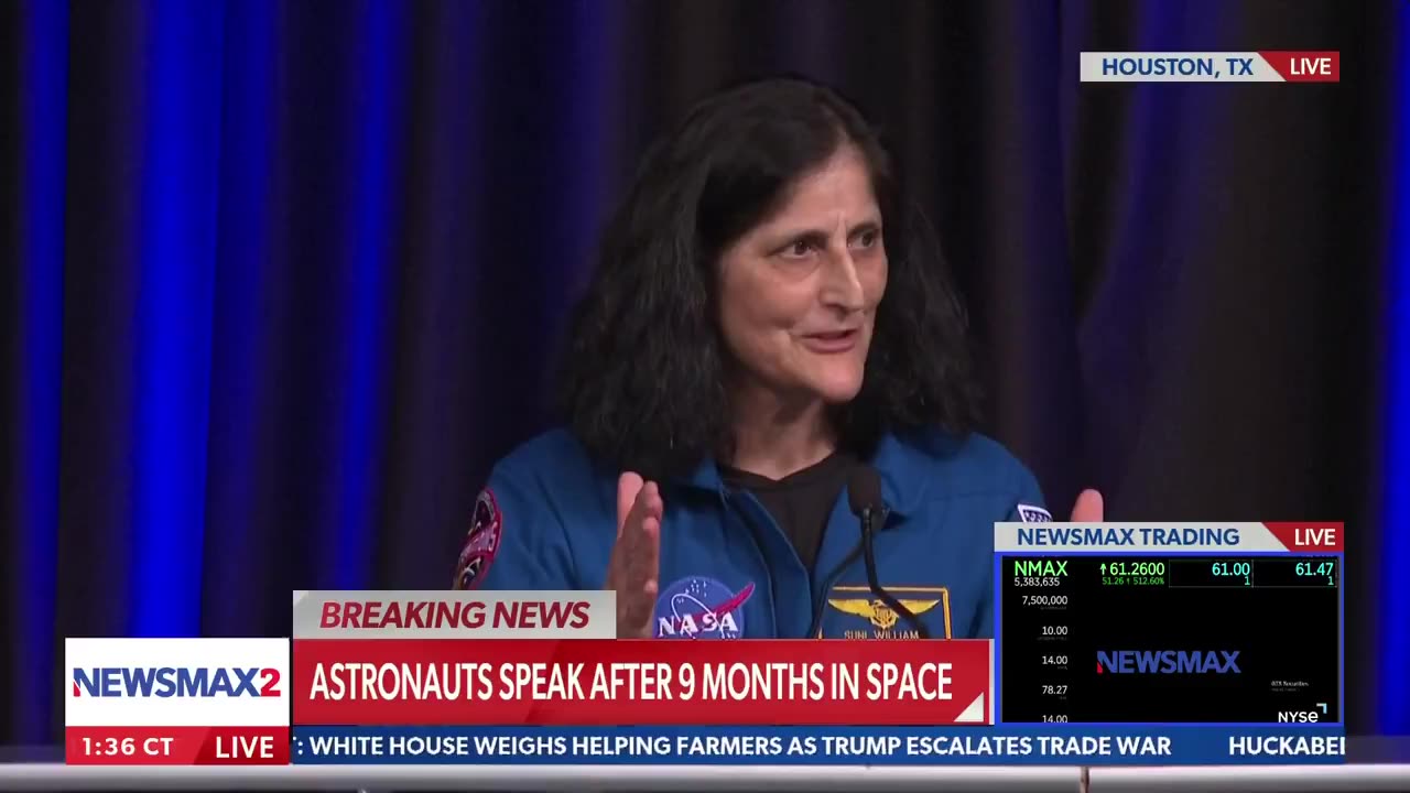 NASA Astronauts speak after SpaceX returns them from the ISS for 9 months