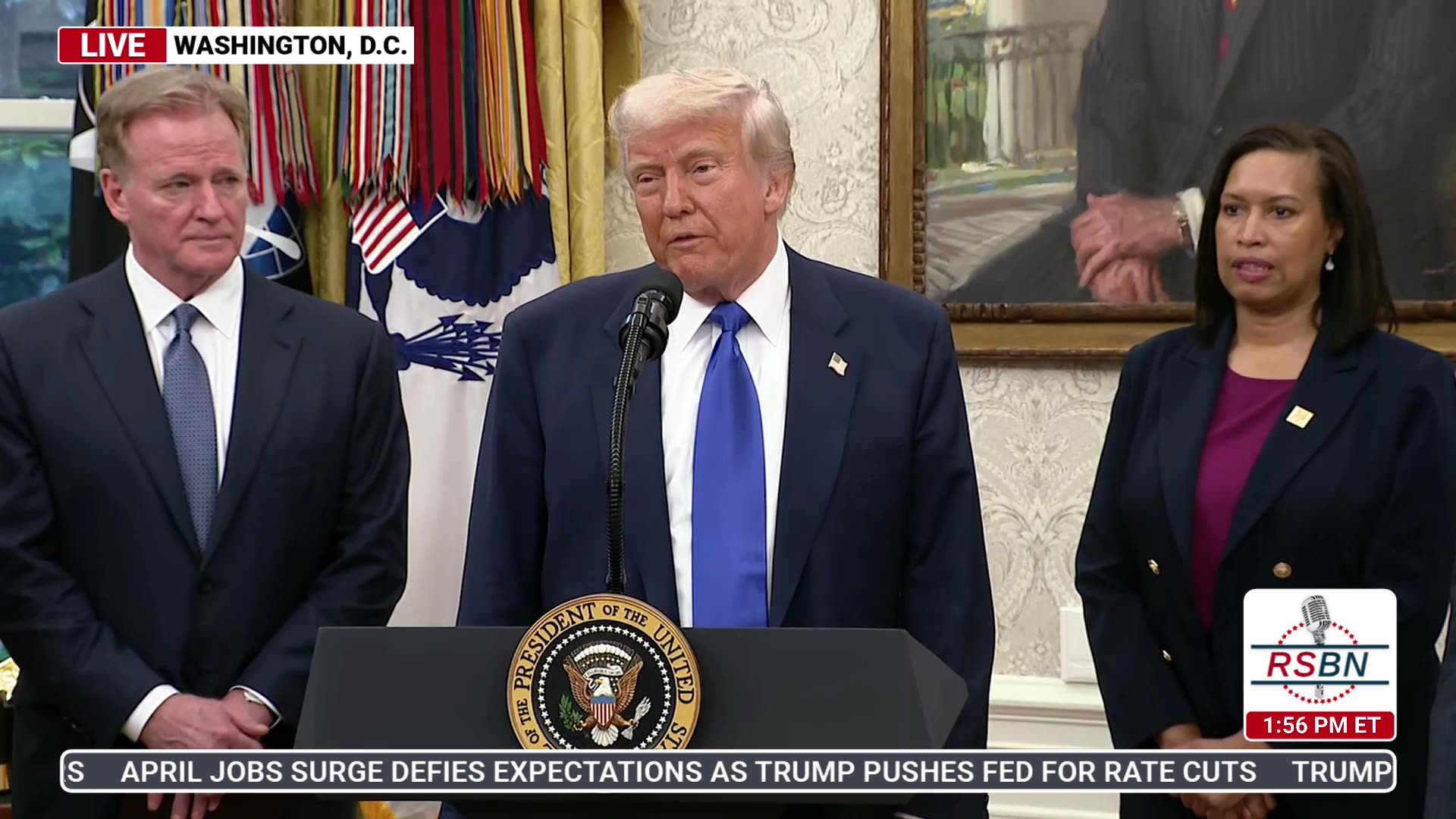 WATCH: President Trump Discusses Upcoming NFL Plans For The D.C. Area