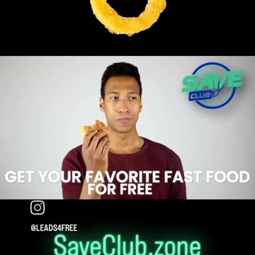 Get your favorite fast food for FREE with Save Club!