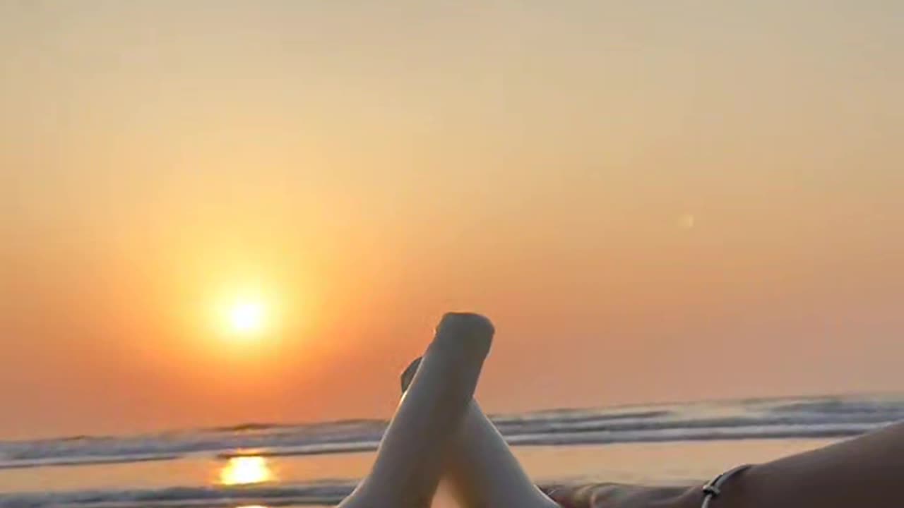 Motivation video for a new couple on the beach when its sunset