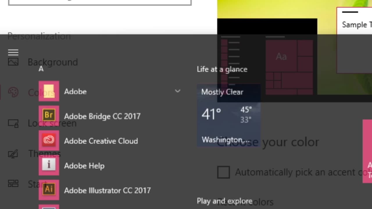 how to automatically pick an accent color from my background