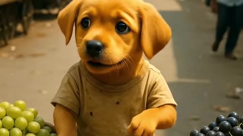 Poor Puppy was thrown out of rich mobile shop