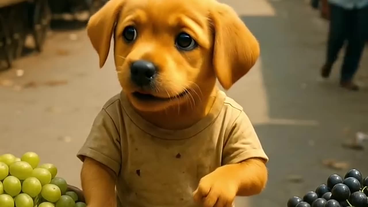 Poor Puppy was thrown out of rich mobile shop