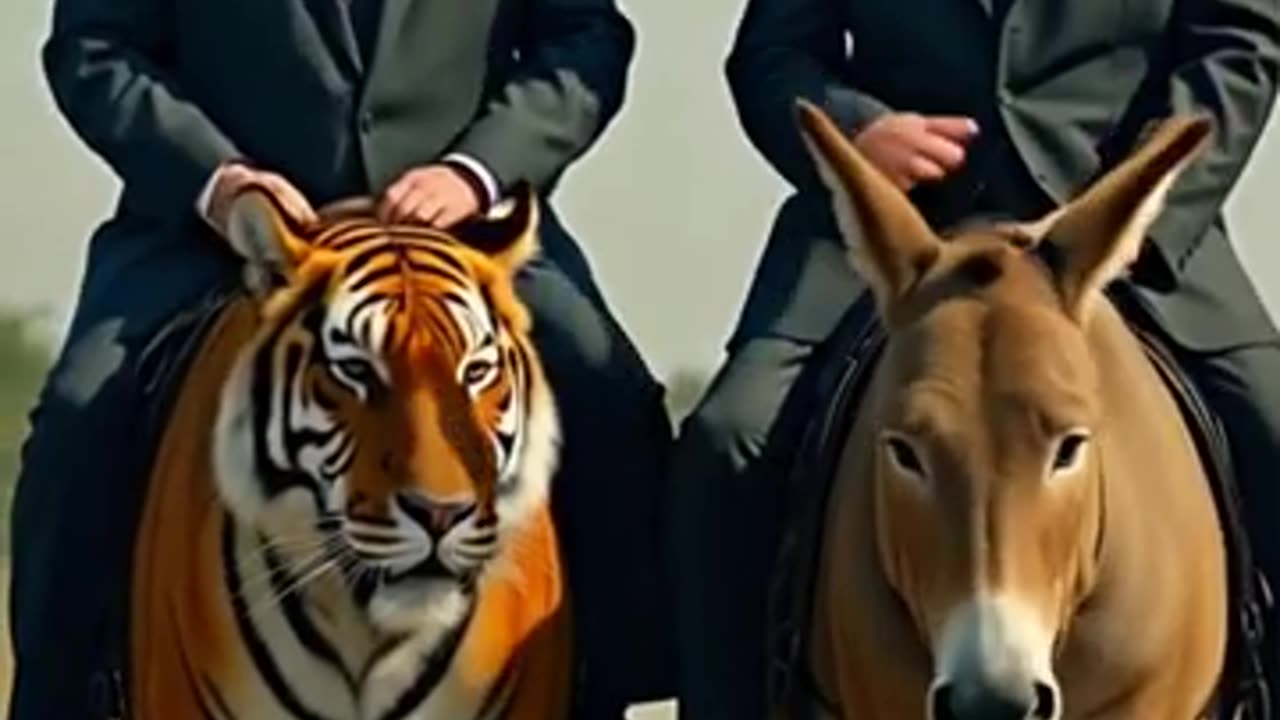Putin & Trump Ride Into Debate! 🐅🐴 Political Showdown