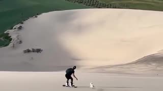 Snowboarding on Sand