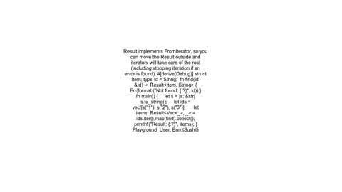 How do I stop iteration and return an error when Iteratormap returns a ResultErr