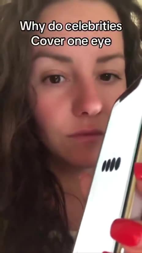 Celebrities covering one eye