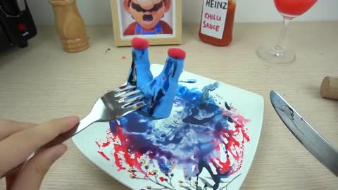 Kluna Tik eating Super Mario For Meals Kluna Tik Style Dinner ASMR eating sounds Mukbang_part1