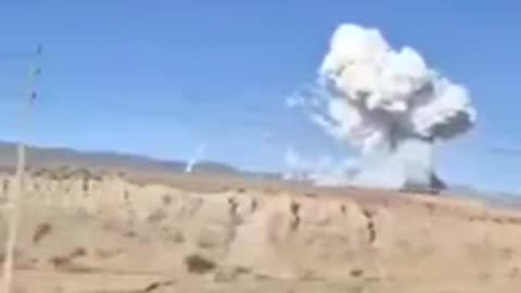A violent explosion on the Tehran-Zanjan highway