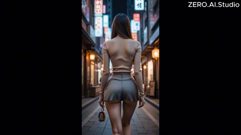 Beautiful Back View — Tokyo Private University 3rd-Year Girl Sightseeing