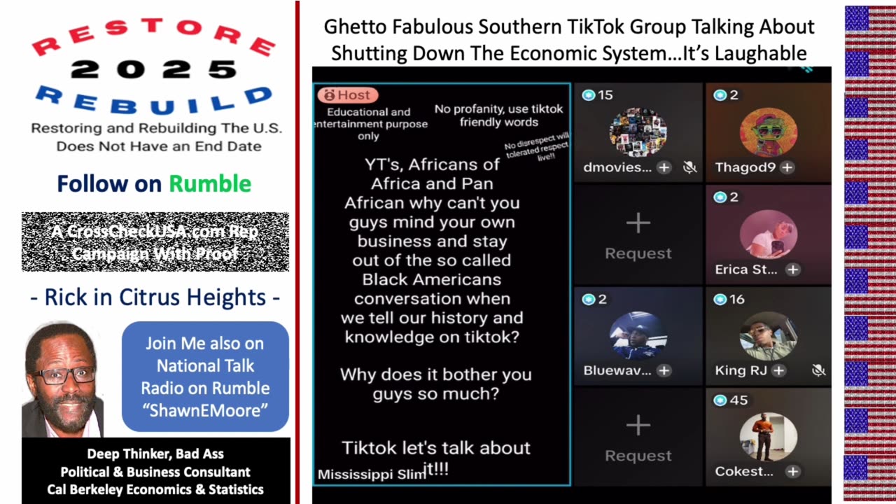 Ghetto Fabulous TikTok Group-The Group Wants the Economy to Shutdown