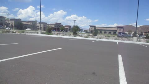Extra Space Storage Parking Lot. Friday, August 1, 2025.