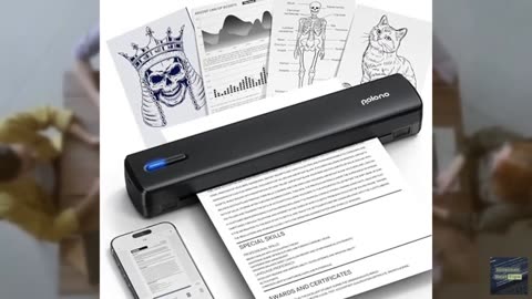 POLONO Portable Printer, D810 Inkless Bluetooth Thermal Printer Wireless for Tra