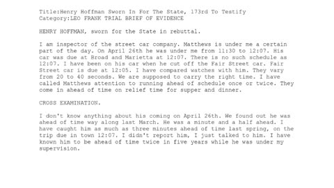 Henry Hoffman — appeared on behalf of the State as the 173rd witness to give testimony