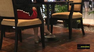 Nylons + casual sandals...