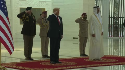 President Trump Arrives Amiri Diwan