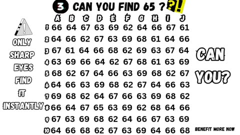 Can you find 65 ? 🔎