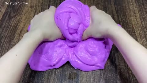 PINK vs PURPLE I Mixing Random into Glossy Slime I Satisfying Slime_part4
