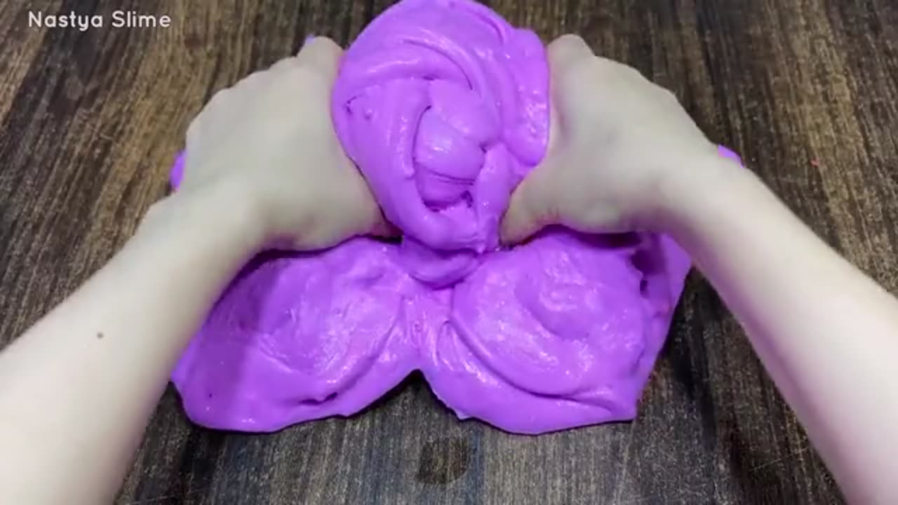 PINK vs PURPLE I Mixing Random into Glossy Slime I Satisfying Slime_part4
