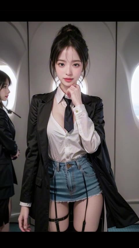 [4K AI girl]New stewardess#새로운 스튜어디스#新人スチュワーデス2#lookbook#ai#girl