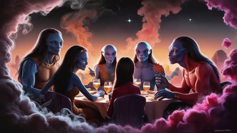 Humos del Cosmos X Aliens Locos creado con IA