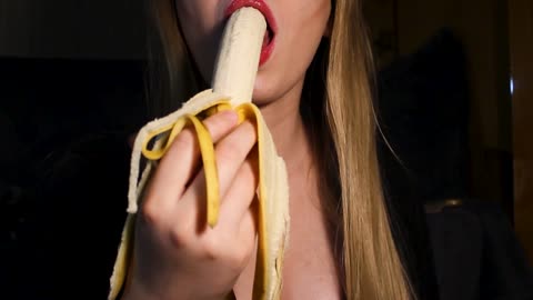 asmr banana eating