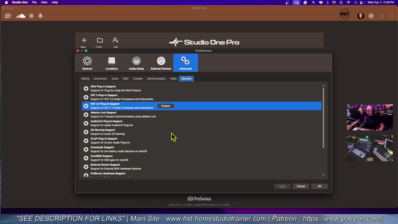 Troubleshooting VST Instruments - Studio One Pro 7 Snapshots