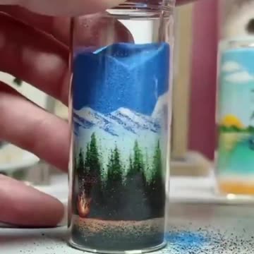 Sand art in a bottle.. 👌