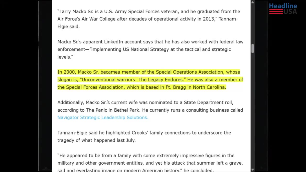 Thomas Crooks Had High-Ranking Military Officials in His Family, Including an Obama Nominee