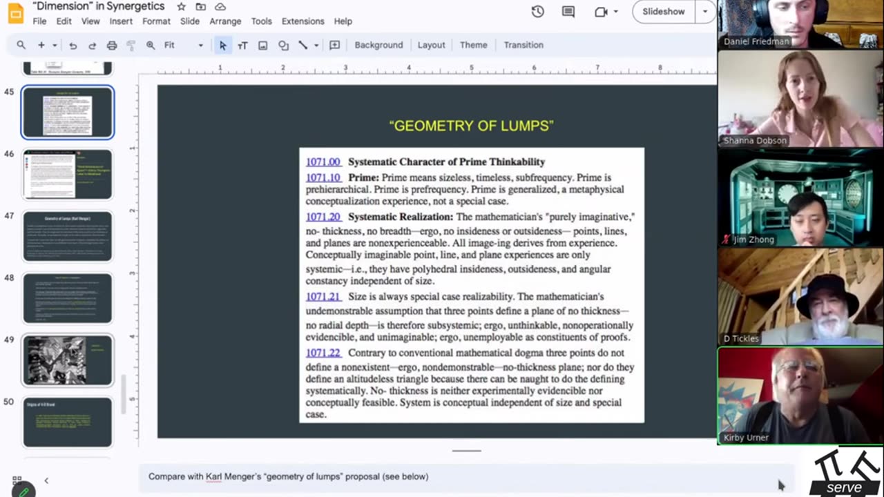 MathArtStream: Q: What do we mean by 4D? A: Depends on the Namespace