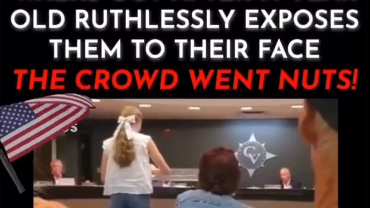 Young girl makes school board walk out....