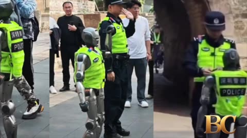 Humanoid ‘Terminator’ robot cop patrols with police officers in China
