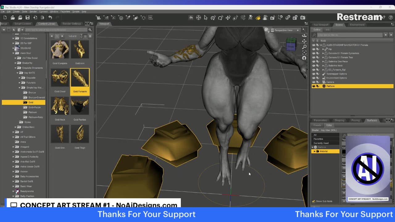 CONCEPT ART STREAM #1 - NoAiDesigns.com