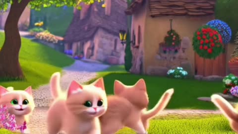 Cats are happy and enjoy