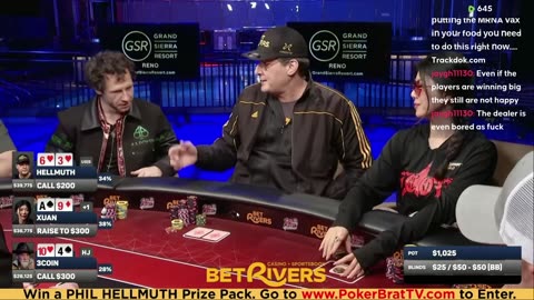Phil Hellmuth, Jungleman, Xuan Liu, 3COIN ♦ Day 3♦ Livestream High Stakes Poker Cash Game