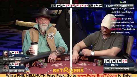 Phil Hellmuth, Jungleman, Xuan Liu, 3COIN ♦ Day 3♦ Livestream High Stakes Poker Cash Game