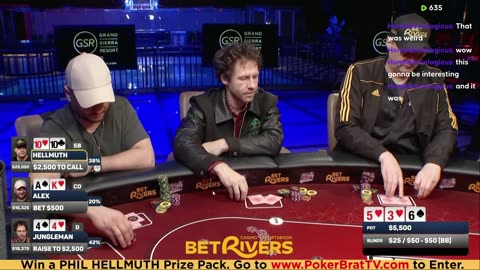 Phil Hellmuth, Jungleman, Xuan Liu, 3COIN ♦ Day 3♦ Livestream High Stakes Poker Cash Game