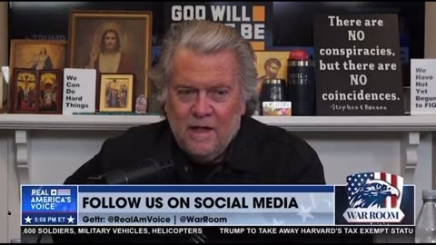 Bannon talks on FBI and the firings and contracts ended. Not enough yet!
