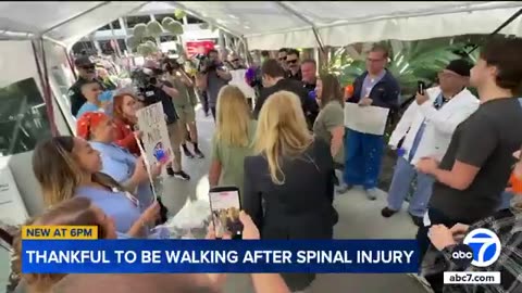 Long Beach Teen Walks Out of Hospital to Cheers After Recovering From Paralyzing Spinal Injury