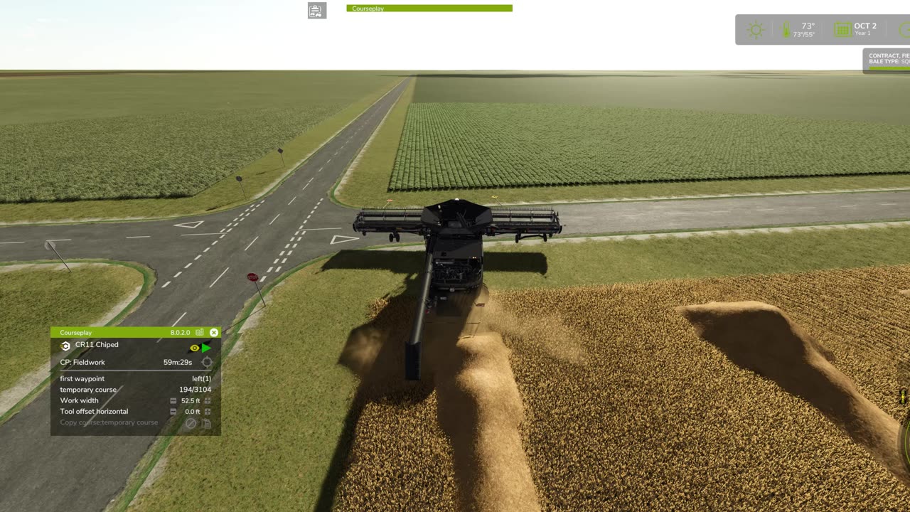 Harvesting One Field Three Harvesters
