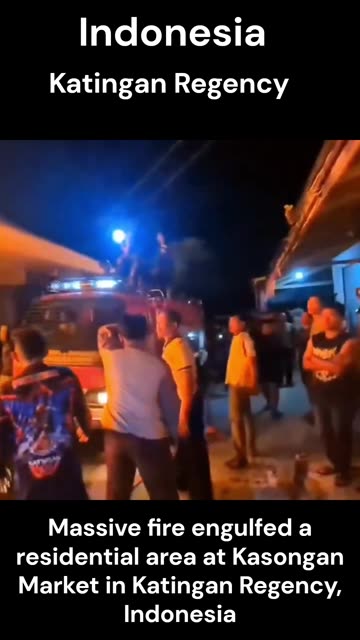 Massive fire engulfed a residential area at Kasongan Market in Katingan Regency, Indonesia
