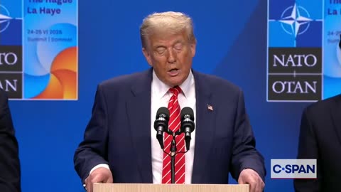 President Trump Holds News Conference As He Departs NATO Summit