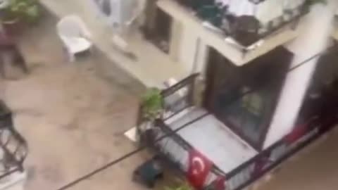 Heavy Flooding In Foça, İzmir Province, Turkey, 10/23/2025