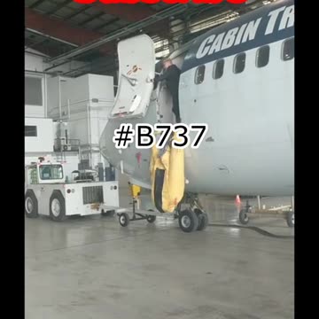 Funny Escape Slide #B737 Hangar Shooting #Aviation #Fly #AeroArduino