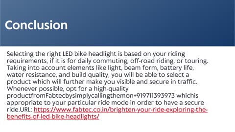 Brighten Your Ride: Exploring the Benefits of LED Bike Headlights - Call +91 9711393973