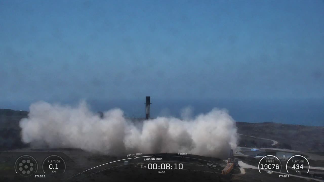 Falcon 9 the NAOS mission to orbit from California landed at Landing Zone 4