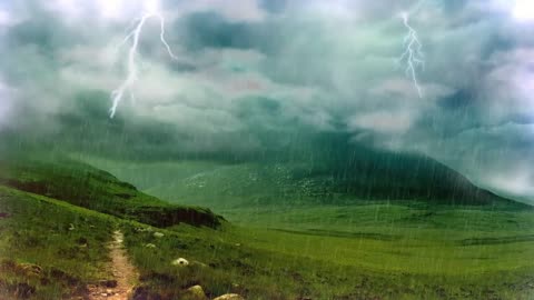 "Rainstorm Sounds for Deep Sleep, Study & Relaxation | 2 Hours of Thunder & Rain Ambience"