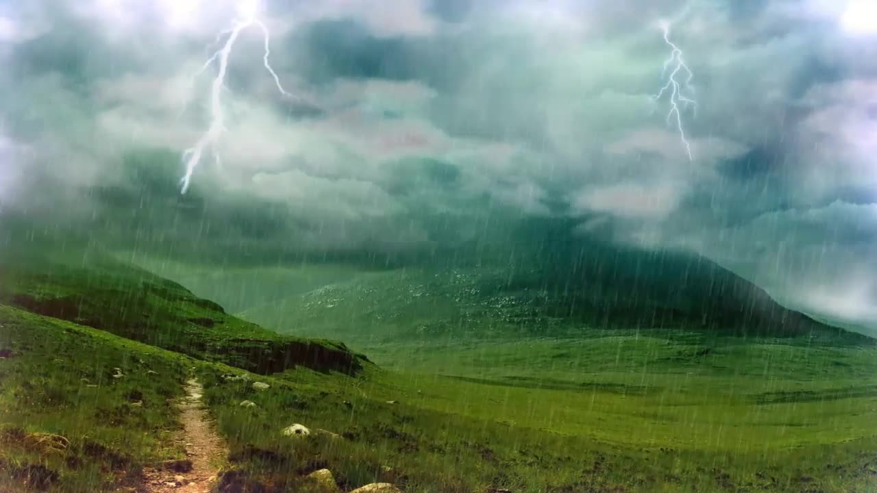 "Rainstorm Sounds for Deep Sleep, Study & Relaxation | 2 Hours of Thunder & Rain Ambience"
