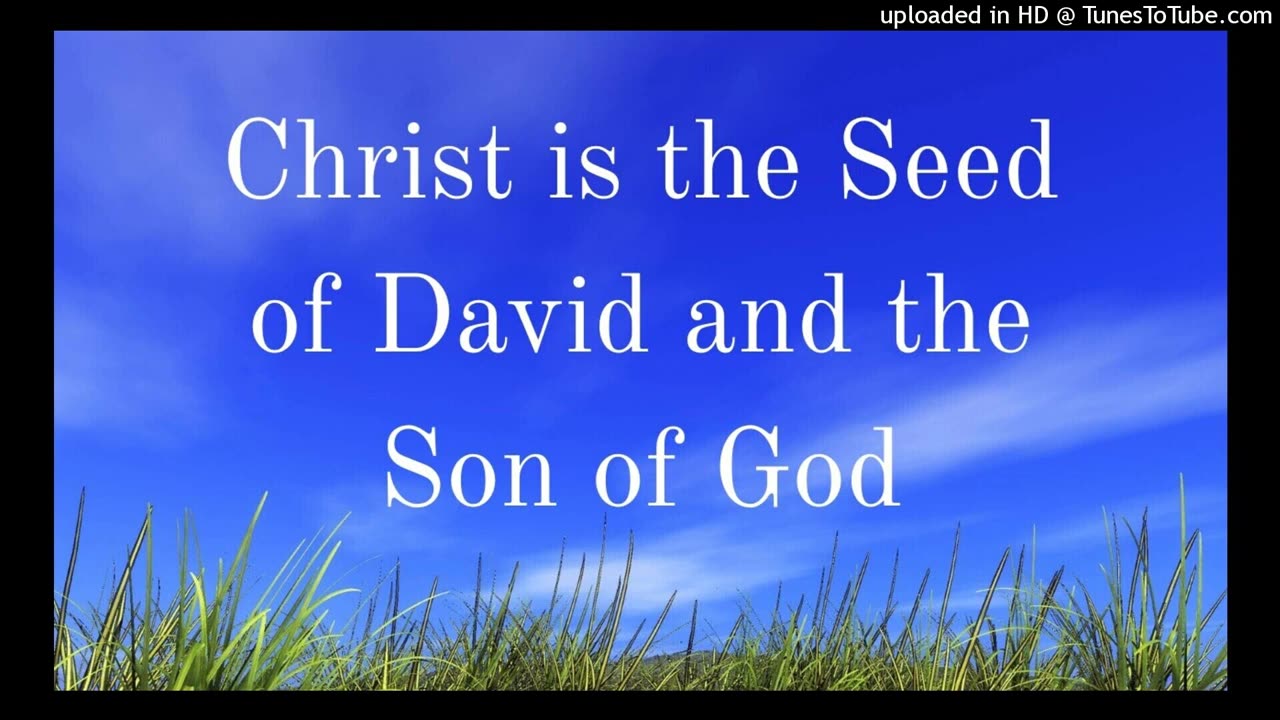 Christ is the Seed of David and the Son of God